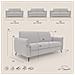 Scarlet Divano Letto Lineare Impermeabile T19 Grigio - Foto miniatura 6