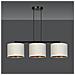 Lampada A Sospensione Hilde - Nero, Bianco - Acciaio Verniciato A Polvere, Tessuto - 72x100x18 Cm - Foto miniatura 3