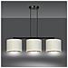 Lampada A Sospensione Hilde - Nero, Bianco - Acciaio Verniciato A Polvere, Tessuto - 72x100x18 Cm - Foto miniatura 4