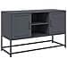 Mobile Tv Antracite 100,5x39x60,5 Cm In Acciaio - Foto miniatura 1