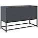 Mobile Tv Antracite 100,5x39x60,5 Cm In Acciaio - Foto miniatura 9