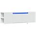 Mobile Tv A Parete Con Luci Led Bianco 135x31x39,5 Cm - Foto miniatura 3