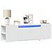 Mobile Tv A Parete Con Luci Led Bianco 135x31x39,5 Cm - Foto miniatura 1