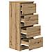 Credenza Rovere Artigianale 37,5x35x99 cm in Legno Multistrato - Foto miniatura 5