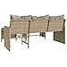 Divano Giardino con Tavolo e Cuscini a L Beige Misto Polyrattan - Foto miniatura 7