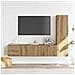 Mobili Tv A Parete 3 Pz Rovere Artigianale In Legno Multistrato - Foto miniatura 3
