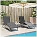 Lettini Prendisole 2pz con Tavolino Grigio Chiaro in Polyrattan - Foto miniatura 2