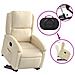 Poltrona Alzapersona Reclinabile Crema in Tessuto - Foto miniatura 6