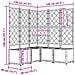 Vaso da Giardino con Trellis 5 pcs Grigio Chiaro 120x120x143 cm - Foto miniatura 8