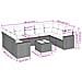 Set Divano Giardino 10 pz con Cuscini Grigio Chiaro Polyrattan - Foto miniatura 3