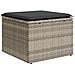 Set Divani da Giardino 7pz con Cuscini Grigio Chiaro Polyrattan - Foto miniatura 7