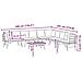 Set Panche Giardino Cuscini 5pz Nere Acciaio Verniciato Polvere - Foto miniatura 9