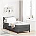 Letto Box Spring con Materasso Grigio Scuro 80x200 cm Tessuto - Foto miniatura 2