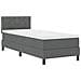 Letto Box Spring con Materasso Grigio Scuro 80x200 cm Tessuto - Foto miniatura 3