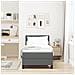 Letto Box Spring con Materasso Grigio Scuro 80x200 cm Tessuto - Foto miniatura 5