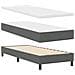 Letto Box Spring con Materasso Grigio Scuro 80x200 cm Tessuto - Foto miniatura 6