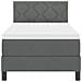 Letto Box Spring con Materasso Grigio Scuro 80x200 cm Tessuto - Foto miniatura 8