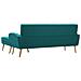 Divano A L Con Rivestimento In Tessuto 186x136x79 Cm Verde - Foto miniatura 4