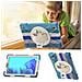 Custodia Per Samsung Galaxy Tab A7 10.4” Con Tracolla Blu - Foto miniatura 3