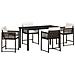 Set da Pranzo per Giardino 5 pcs Marrone polyrattan - Foto miniatura 1