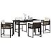 Set da Pranzo per Giardino 5 pcs Marrone polyrattan - Foto miniatura 3