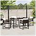 Set da Pranzo per Giardino 5 pcs Marrone polyrattan - Foto miniatura 4