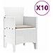 Set da Pranzo per Giardino 11 pcs Bianco Rattan Polt - Foto miniatura 5