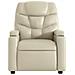 Poltrona reclinabile in similpelle color crema - Foto miniatura 6