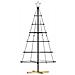Albero a Cono di Natale con supporto Nero 150 cm Acciaio - Foto miniatura 1