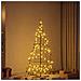 Albero a Cono di Natale con supporto Nero 150 cm Acciaio - Foto miniatura 4