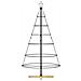 Albero a Cono di Natale con supporto Nero 150 cm Acciaio - Foto miniatura 6