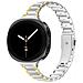 Elegante Bracciale A Tripla Maglia In Acciaio Inossidabile Compatibile Con Samsung Galaxy Watch8/8 Classic Silver+gold - Foto miniatura 2