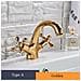 Rubinetto per lavabo da bagno, Blackswan, tipo M294, modello oro lucido, misura 14 cm - Foto miniatura 2