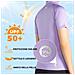 Rashguard femminile essenziale S /S, M - Caramella dura /bianca - Foto miniatura 2