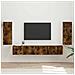 Set mobile TV 4 pcs Rovere fumé Legno multistrato - Foto miniatura 2