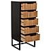 Cassettiera 5 Cassetti, Legno E Metallo, 42x36,5x105h Cm - Foto miniatura 5
