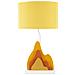 Lampada Da Tavolo Color A In Mdf Multicolore Con Paralume In Tessuto Giallo - Foto miniatura 1