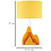 Lampada Da Tavolo Color A In Mdf Multicolore Con Paralume In Tessuto Giallo - Foto miniatura 7