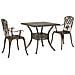 Set di Tavolo da Giardino 3 pcs Bronzo Alluminio pressofuso - Foto miniatura 1