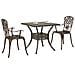 Set di Tavolo da Giardino 3 pcs Bronzo Alluminio pressofuso - Foto miniatura 3