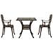 Set di Tavolo da Giardino 3 pcs Bronzo Alluminio pressofuso - Foto miniatura 6