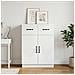 Credenza Bianco 66 x 34,5 x 87 cm Legno ingegnerizzato - Foto miniatura 2