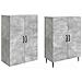 Set di armadi 2 pcs 66 x 34,5 x 89,5 cm Legno ingegnerizzato - Foto miniatura 3