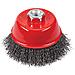179055 Spazzole A Tazza Con Filamenti Ondulati In Acciaio 100 Mm - Foto miniatura 1