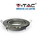 Porta Faretti Led Gu10 Incasso Orientabile Rotondo Nickel Satinato Vt-7227 Rd 3470 Con Portalampada - Foto miniatura 1