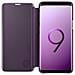 Flip Cover Custodia Clear View Standing per Galaxy S9 colore Viola - Foto miniatura 3