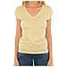 T-shirts Silvery S / s V Neck Lurex Top Jrs Donna, Giallo, Xs - Foto miniatura 1