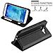 Custodia Compatibile Con Samsung Galaxy J5 2015 In Nero Cometa - Coperchio Protettivo Con Chiusura Magnetica, Funzione Stand E 2 Finestre Di Visualizzazione - Foto miniatura 2