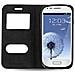 Custodia Compatibile Con Samsung Galaxy J5 2015 In Nero Cometa - Coperchio Protettivo Con Chiusura Magnetica, Funzione Stand E 2 Finestre Di Visualizzazione - Foto miniatura 3