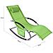 Sdraio Da Giardino Poltrona A Dondolo Con Poggiatesta E Taschina Verde Ogs28-gr - Foto miniatura 2
